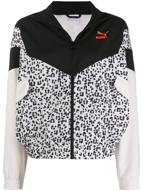 leopard print track jacket