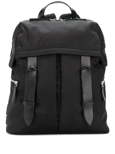 Shop Orciani Ecologic Double Strap Backpack In Black