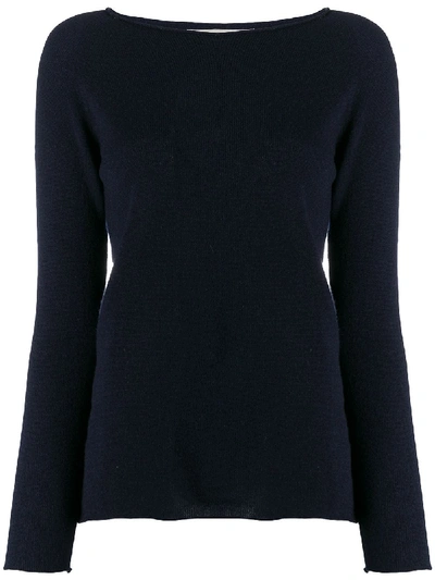 Shop Lamberto Losani Round Neck Cashmere Jumper In Blue