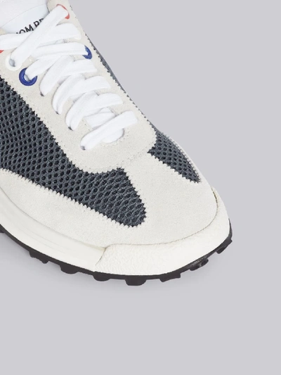 Shop Thom Browne Dark Grey Nylon Tech Runner