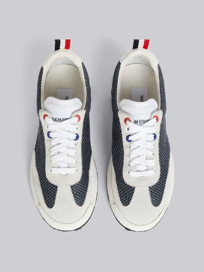 Shop Thom Browne Dark Grey Nylon Tech Runner