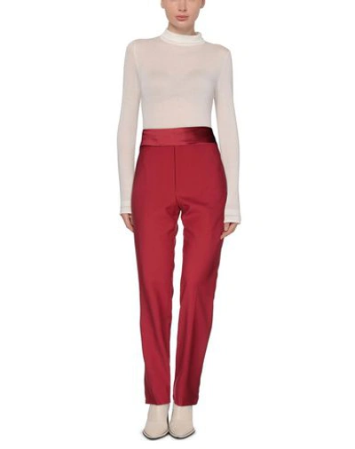 Shop Helmut Lang Woman Pants Red Size 32 Virgin Wool, Silk