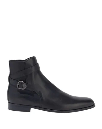 Shop Emporio Armani Ankle Boots In Black