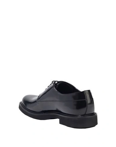 Shop Emporio Armani Man Lace-up Shoes Black Size 8 Calfskin