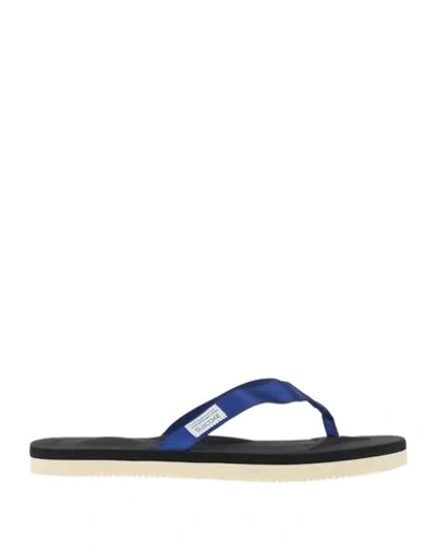 Shop Suicoke Toe Strap Sandals In Blue
