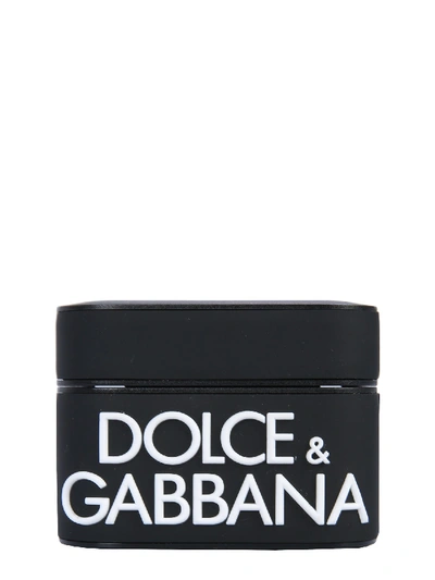 Shop Dolce & Gabbana Airpods Case In Nero