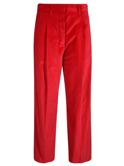 Shop Jejia Straight Leg Trousers In Red