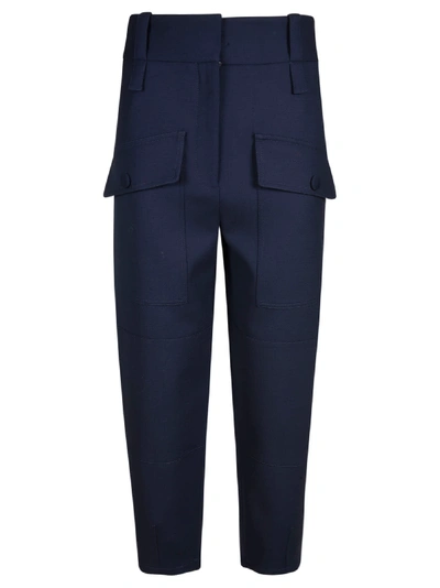 Shop Stella Mccartney Cargo Pocket Trousers In Blue
