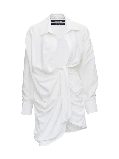 Shop Jacquemus La Robe Bahia Dress In White