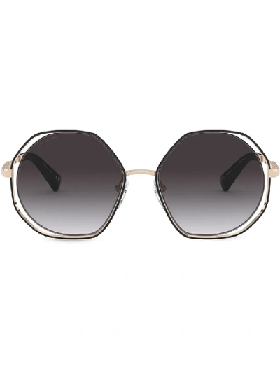 Shop Bvlgari Le Gemme Spell Sunglasses In Black