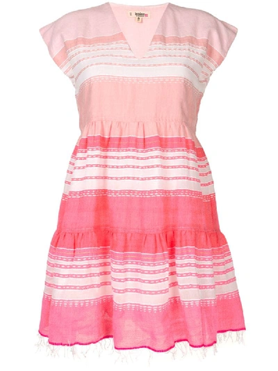 Shop Lemlem Fringed Hem Beavch Dress In Pink