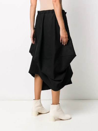 Shop Comme Des Garçons Comme Des Garçons Asymmetric Buckled Strap Skirt In Black