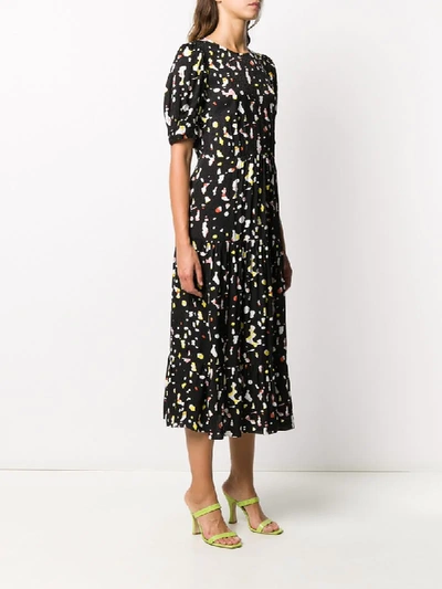 Shop Ba&sh Tonya Abstract-print Dress In Black