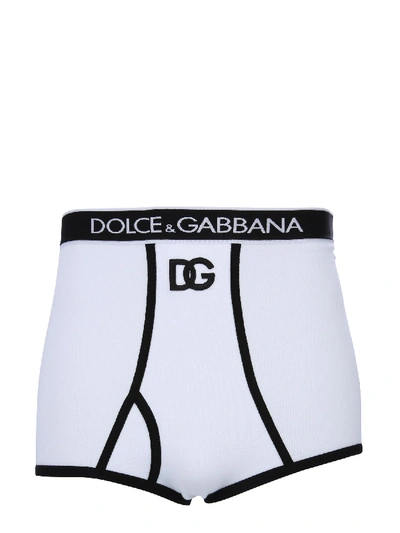 Shop Dolce & Gabbana Jersey Briefs In White