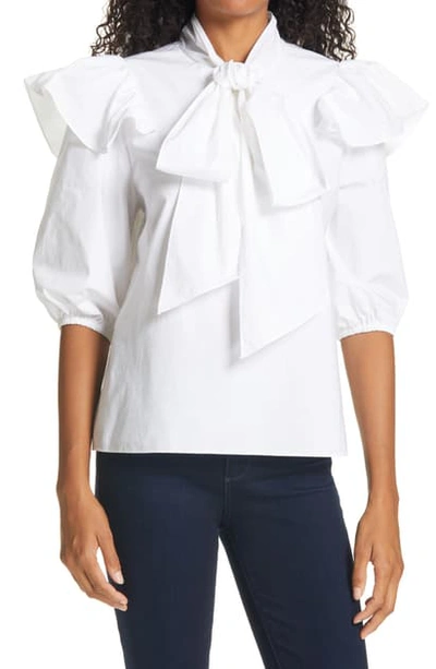 Shop Tanya Taylor Daisy Ruffle Top In White