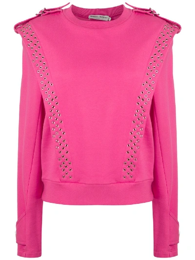 Shop Reinaldo Lourenço Eyelets Sweatshirt In Pink