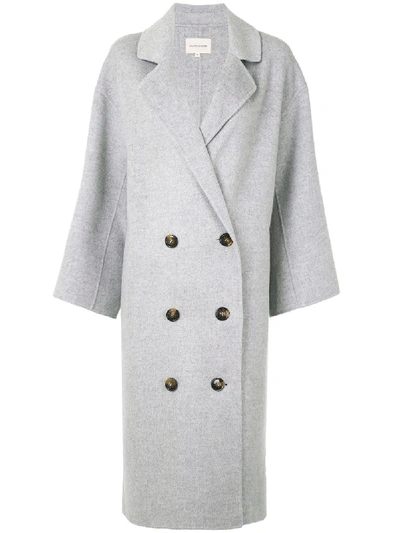 Shop Loulou Studio Borneo Oversized Coat In Grey