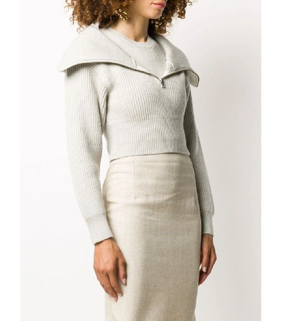 Shop Jacquemus La Maille Risoul Wool Sweater In Grey