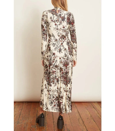 Shop Rabanne Knit Fitted Dress In Ivory Paisley In Multi