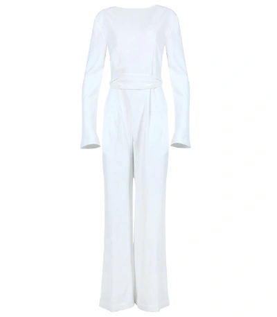 Shop Galvan Marina Jumpsuit In White