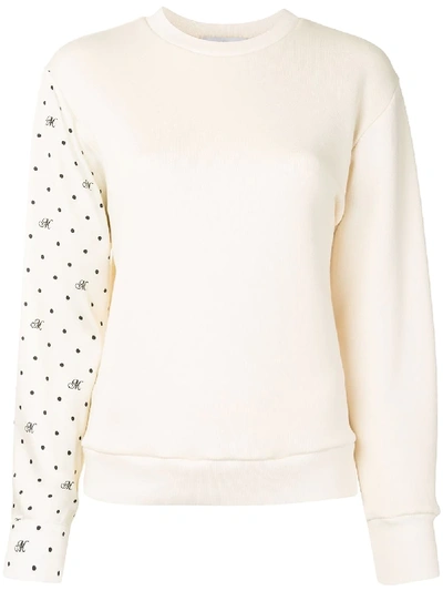 Shop Monse Polka-dot Sleeve Jumper In Yellow