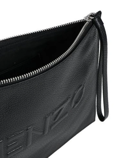 Shop Kenzo Pochette Woman Handbag Black Size - Bovine Leather