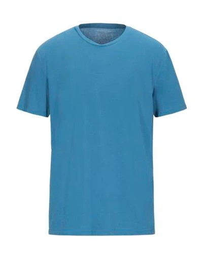 Shop Majestic T-shirts In Azure