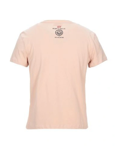 Shop Red Valentino T-shirts In Pale Pink