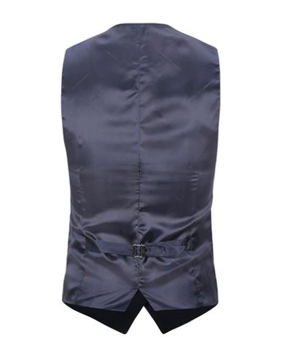 Shop Alessandro Dell'acqua Man Tailored Vest Midnight Blue Size 42 Virgin Wool