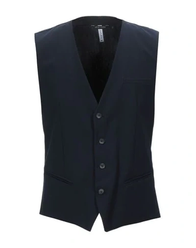 Shop Antony Morato Man Vest Midnight Blue Size 40 Polyester, Viscose, Wool, Elastane