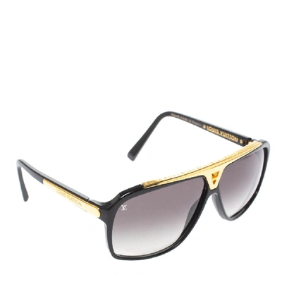 Pre-owned Louis Vuitton Black & Gold/ Grey Gradient Z0105w Evidence Aviator  Sunglasses | ModeSens