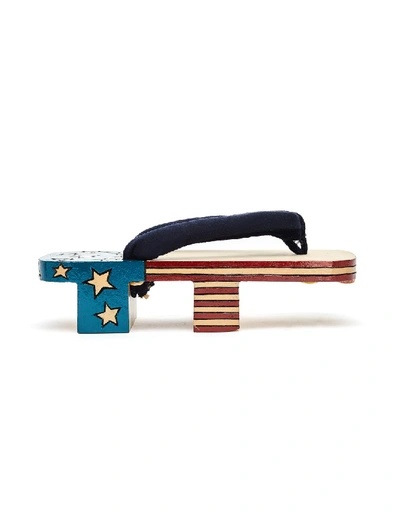 Shop Visvim American Flag Greta Sandals In Multicolor