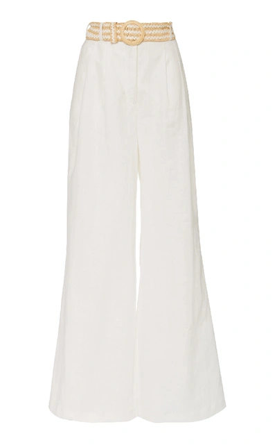 Shop Zimmermann Amelie Slouch Pants In White