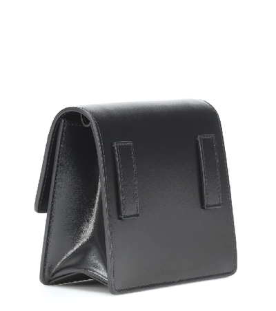 Shop Off-white Jitney Small Leather Shoulder Bag In Black