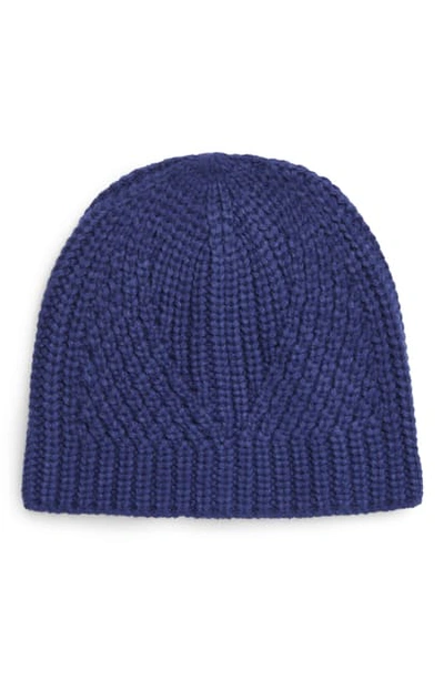 Shop Rebecca Minkoff Traveling Rib Beanie In Night