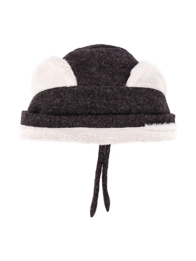 Shop Violeta E Federico Faux-fur Bear Ears Hat In Grey