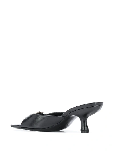 Shop By Far Erin Leather Sandals In Black