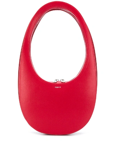 Shop Coperni Swipe Leather Handbag In Red