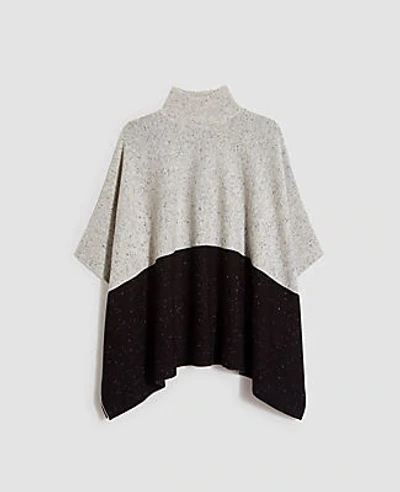 Shop Ann Taylor Knit Poncho In Black Multi