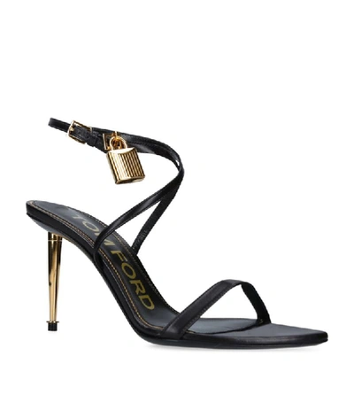 Shop Tom Ford Leather Padlock Sandals 85