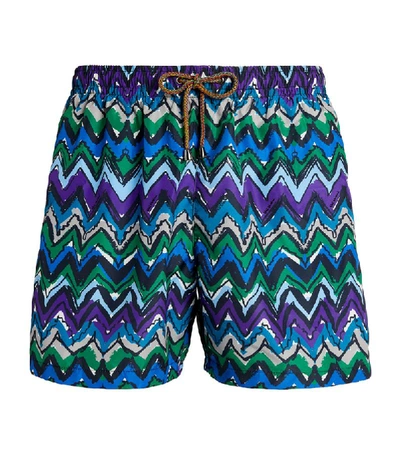 Shop Missoni Zigzag Print Swim Shorts