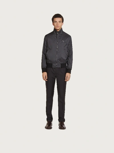 Shop Ferragamo Windproof Blouson In Black