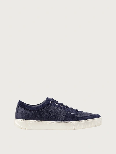 Shop Ferragamo Sneaker In Blue