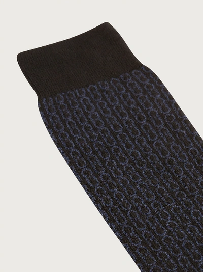 Shop Ferragamo Medium Gancini Sock In Black