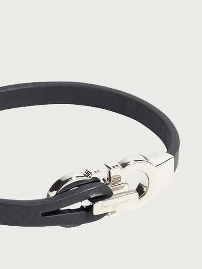 Shop Ferragamo Gancini Bracelet - Size 19 In Black