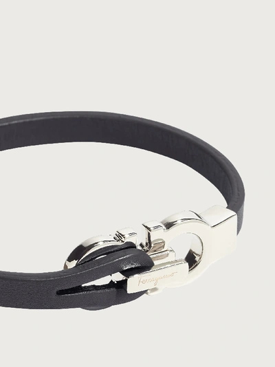 Ferragamo Gancini Bracelet In Black