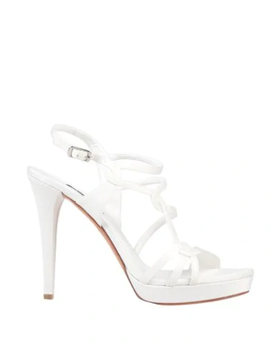 Shop Albano Sandals In Ivory