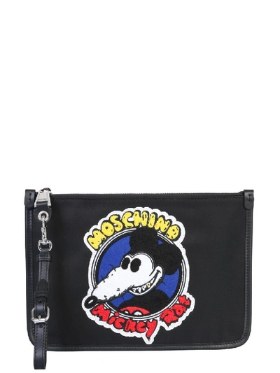 Shop Moschino "chinese New Year" Pouch In Black