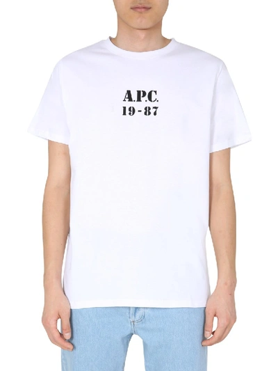 Shop A.p.c. "georges" T-shirt In White