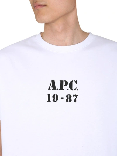 Shop A.p.c. "georges" T-shirt In White